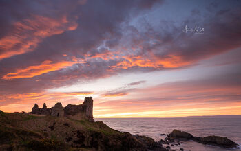 Winter sunset, Dunure Castle, Scotland