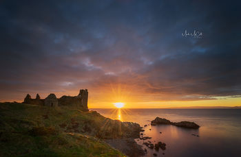 Sunset at Dunure Castle, Ayrshire, Scotland