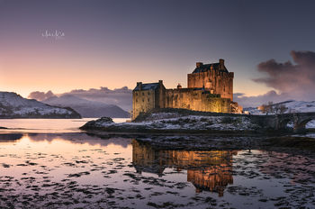 Eileen Donan Castle, Sunset, Highlands, Scotland