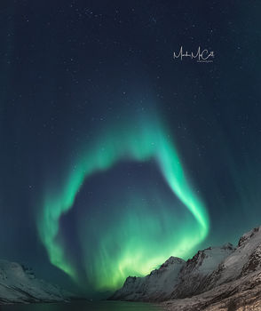 Aurora rings, Arctic Norway