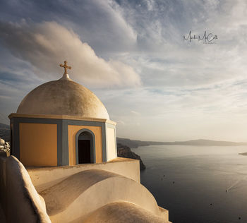 Fira church at sunset, Fira, Santorini