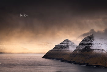 Approaching snowstorm, Faroe Islands