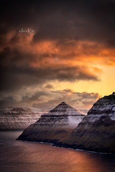 Mountain dawn, Faroe islands