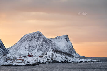 Golden sunset, Hamn, Senja