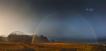 Rainbow, near Jokularslon, Iceland