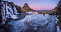 Pink sunset, Kirkjufell, Iceland
