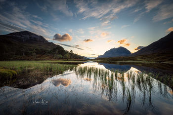 Last light at Loch Clair, Torridon, Scotland