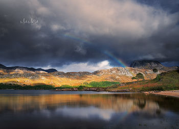 Rainbow over Loch Maree and Slioch, Torridon, Scotland