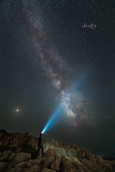 Three M's...Milky way, Mars, and Me...Cala Cippola, Sardinia