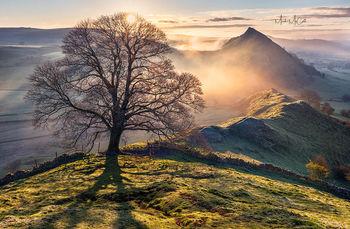 Clearing mist, Peak District National Park, England