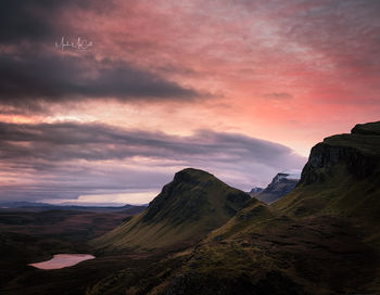 Fiery dawn, the Quiraing, Isle of Skye