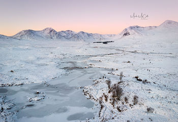 Dawn on Rannoch Moor (aerial view), Scotland