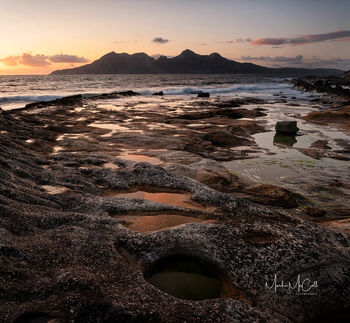 Rum sunset, Eigg, Inner Hebrides, Scotland