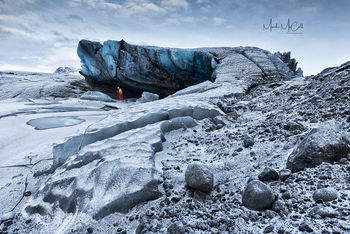 Frozen dragon, Vatnajokul, Iceland