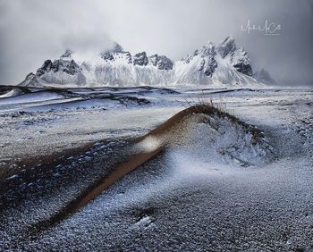 Clearing storm, Stokksnes, Iceland