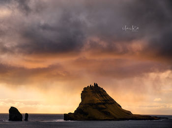 Tindholmur sunset, Faroe Islands
