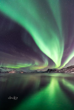 Tromvik aurora, Tromso, Arctic Norway