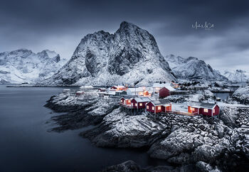 Before dawn, Hamnoy, Lofoten Islands, Arctic Norway