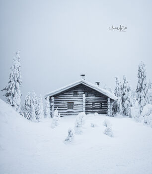Frozen Cabin, arctic Finland