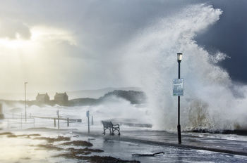 Ayrshire storm, Prestwick, Ayrshire, Scotland