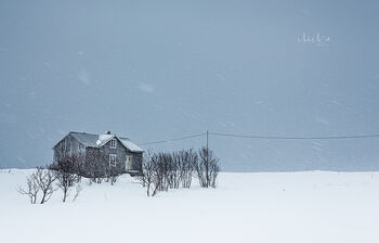 Remote house, Lofoten islands, Norway