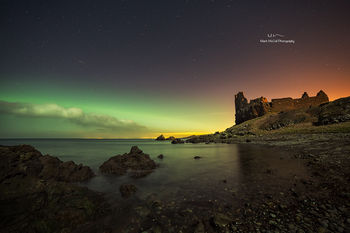 Aurora Borealis at Dunure Castle, Ayrshire, Scotland
