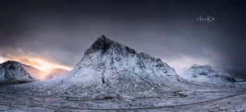 Winter in Glencoe panorama, Glencoe, Scotland