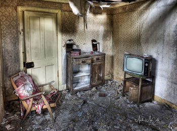 Abandoned living room, Harris, Outer Hebrides