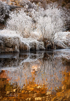 Ice on fire, Scottish Highlands