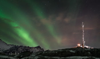 Radiocoms aurora, Senja, Arctic Norway
