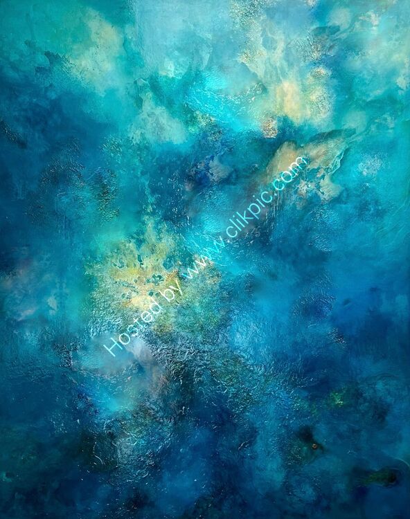 Under The Sea Big Blue Hug 150 x 100 cm oil