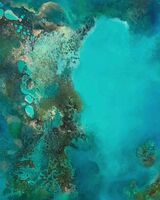 Under the Sea Turquoise 96 x 96 cm oil