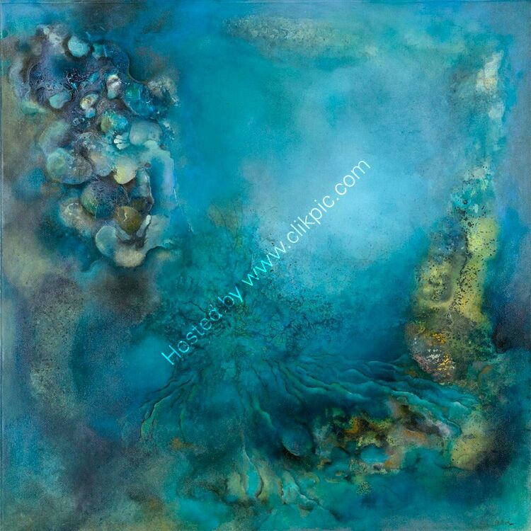 Under The Sea Blue Hug 96 x 96 cm oil