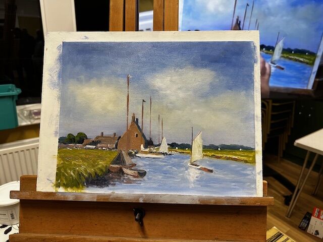 Finished oil painting demo