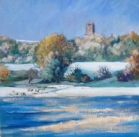 Across snowy fields