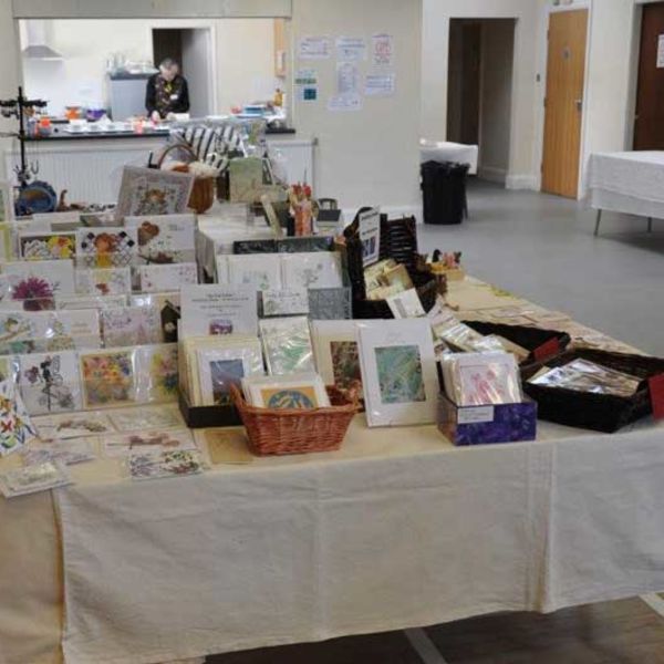 Cards for sale on the craft stall