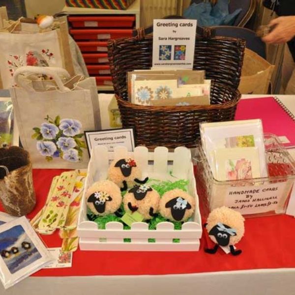 woolly lambs for sale on the craft stall