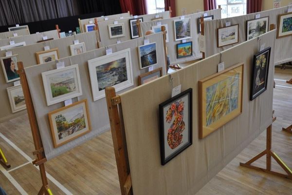 Paintings on display