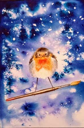CHRISTMAS CARD - Robin