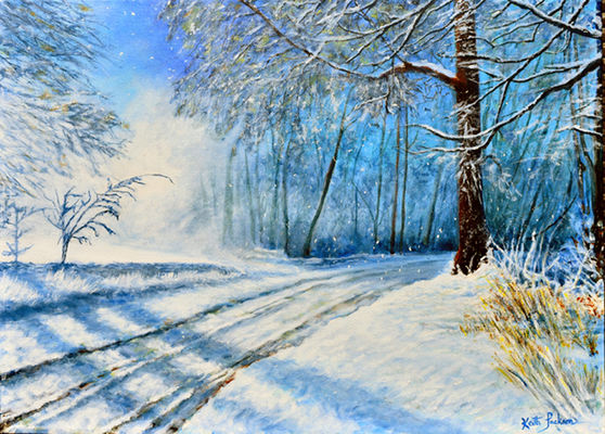 Wind and Snow, Acrylic on Canvas
