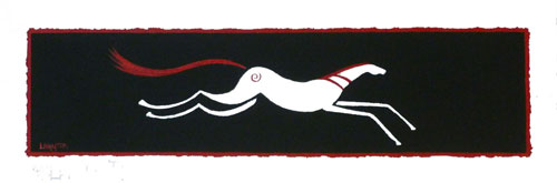 Spiral Horse with Red Tail