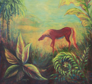 Scarlet Horse in Paradise