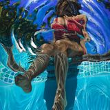 Beneath the Surface i, large statement piece, 88.5x118cm, framed, price on application