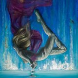 lost in rapture, gold leaf and pastel, 65x117cm, (sold