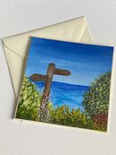 Hand painted greeting card