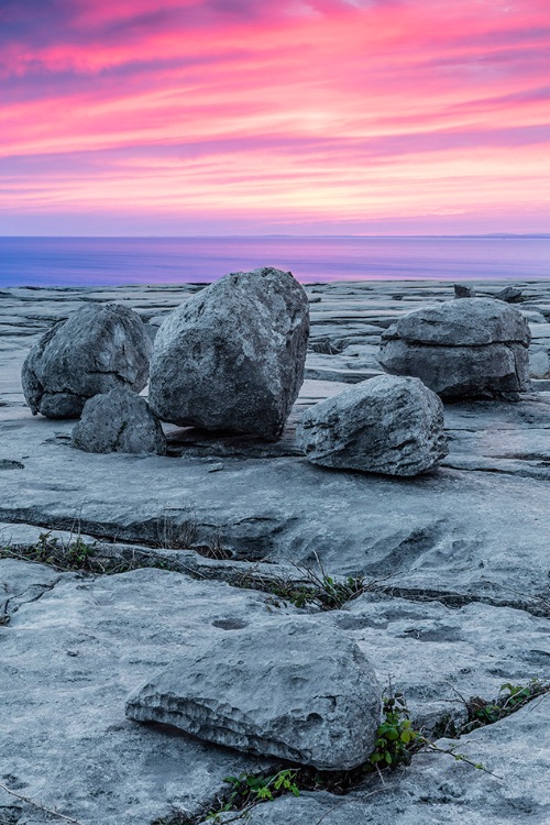 Sunset on the Burren coast, Co Clare