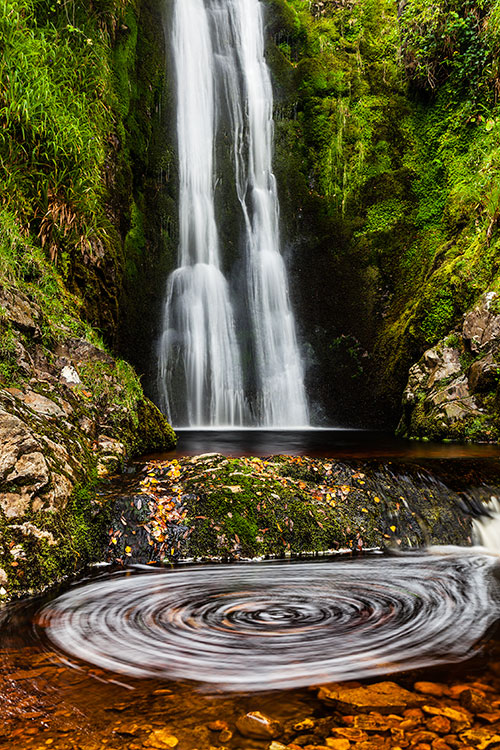 Glenevin waterfall, County Donegal