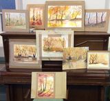Nov 2016 workshop A sellection of paintings by members attending the run by Ruth Clayton