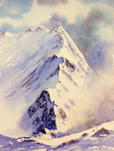 Dec 2015 Jane Ward's final painting re Mt & Lakes in Winter Workshop