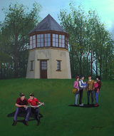 Pepperpot with Tourist By John Conway & SAS Wed Group - Acrylic - 610 x 725